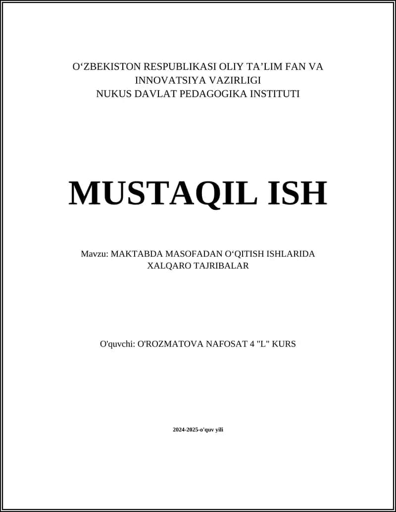 Xalqaro yetakchi maktablarda masofaviy o‘qitish muvaffaqiyatli amaliyotlari