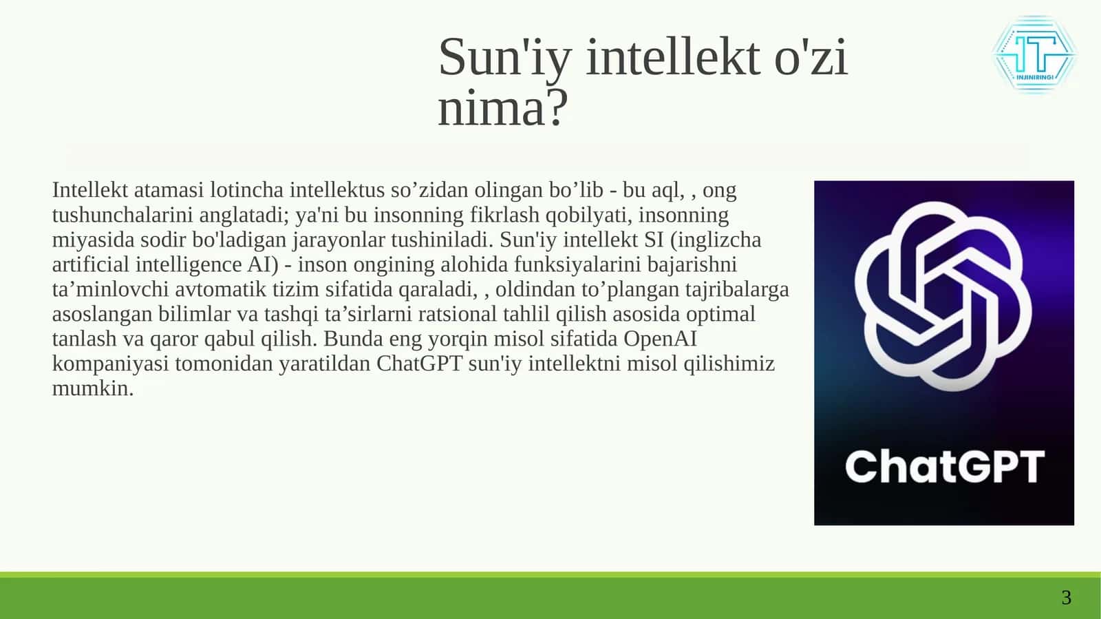 Sun'iy Intellekt