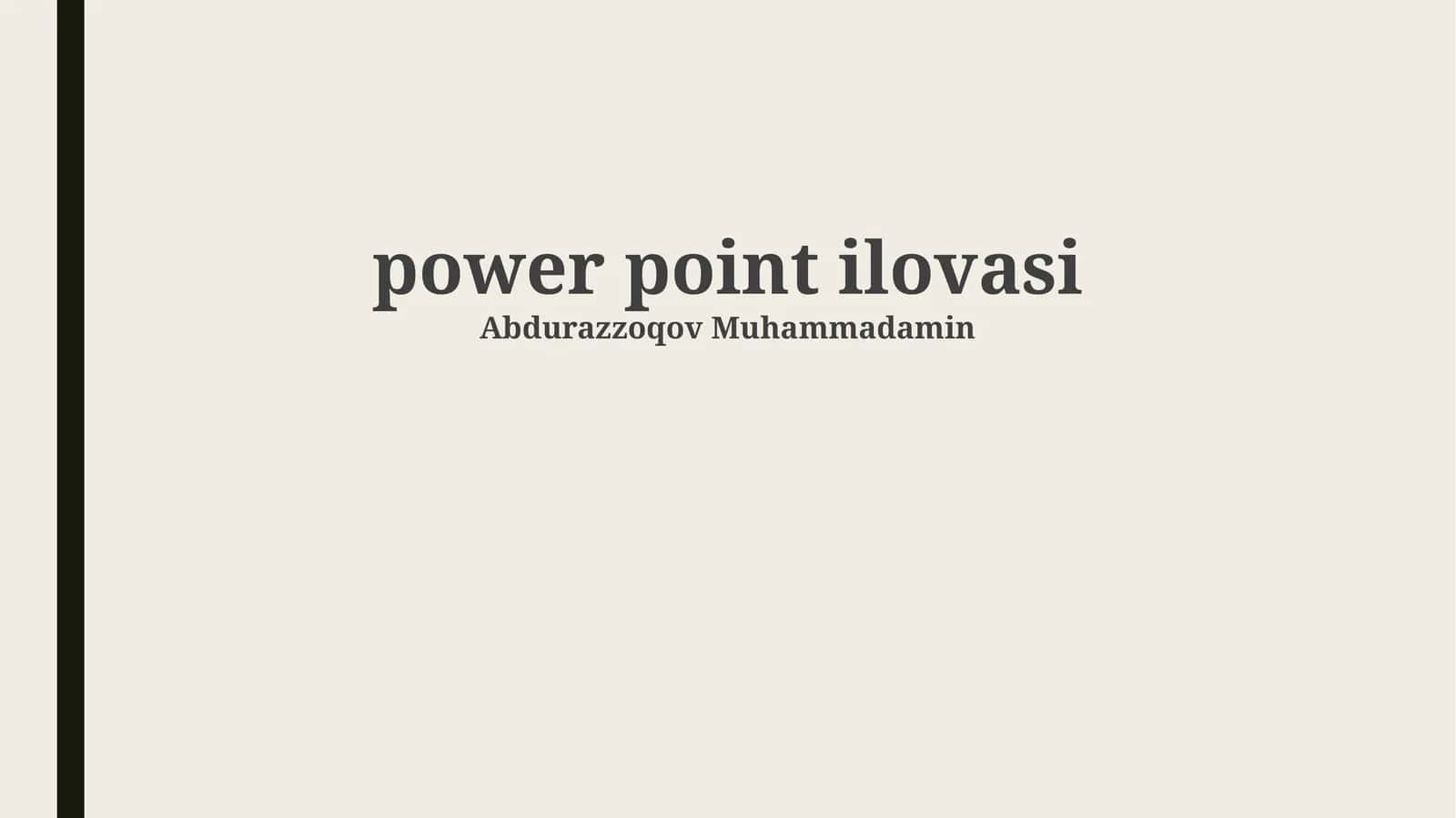 Power point ilovasi