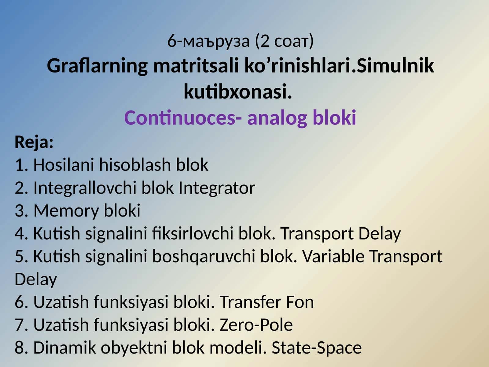 Graflarning matritsalik ko'rinishlari