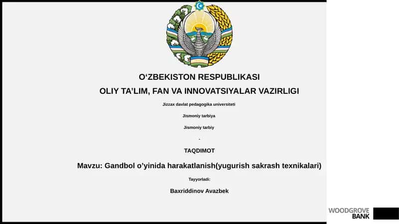 Gandbol o’yinida harakatlanish(yugurish sakrash texnikalari)