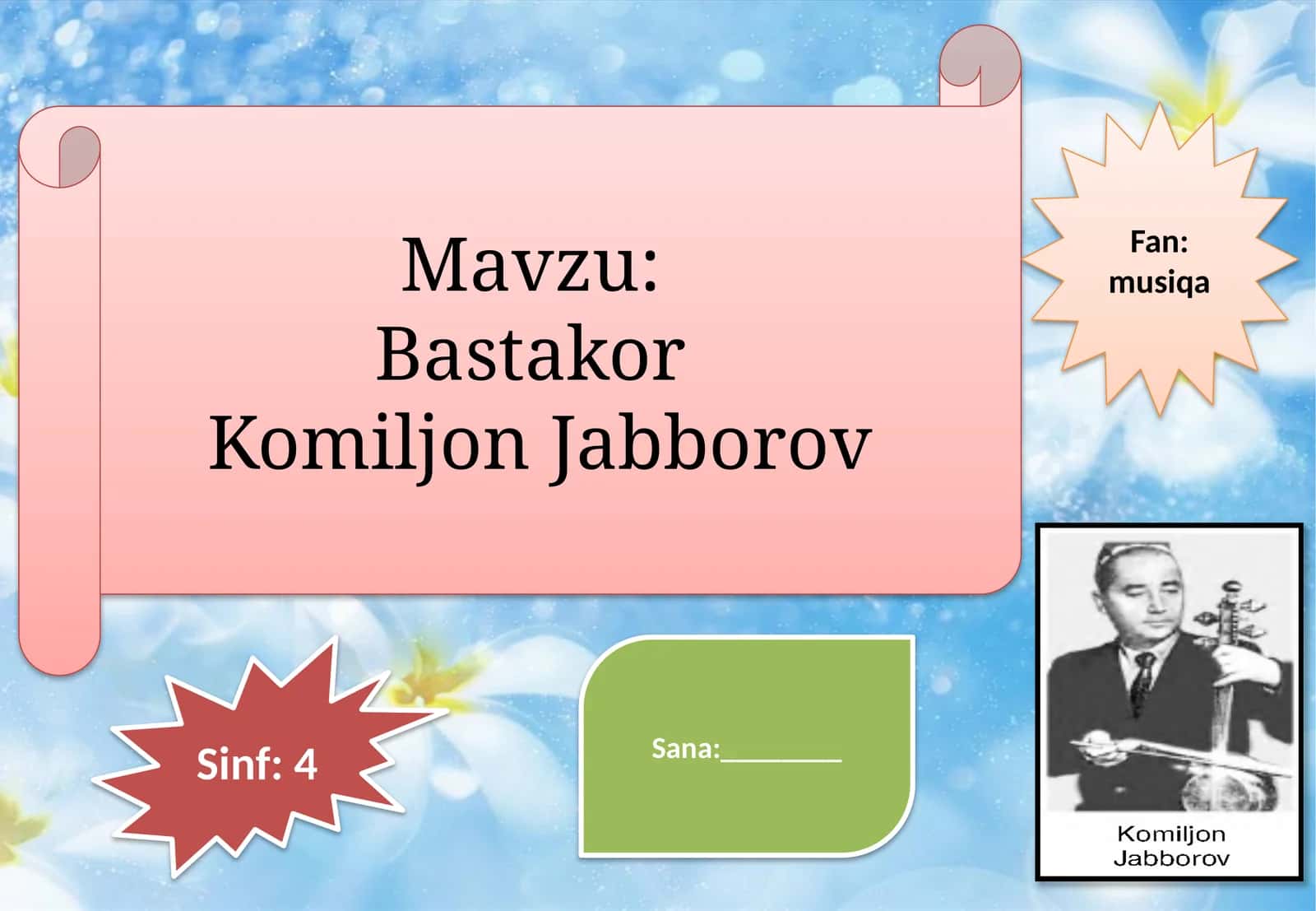 Bastakor Komiljon Jabborov