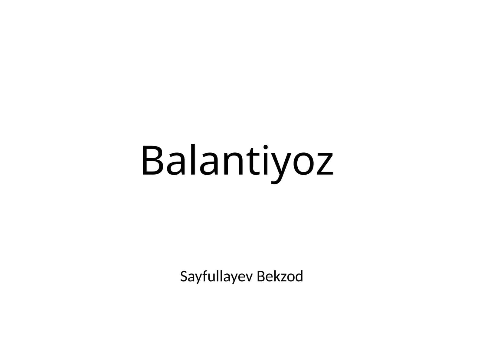 Balantidioz