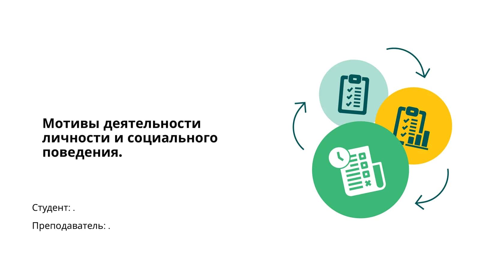 Мотивы деятельности личности и социального поведения