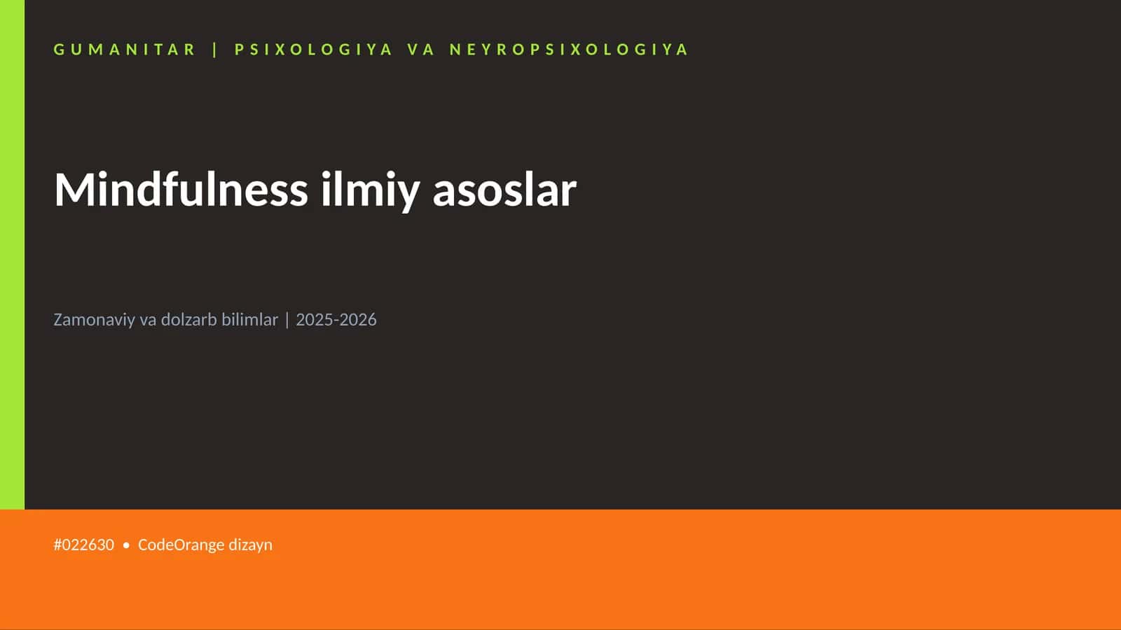 Mindfulness ilmiy asoslar
