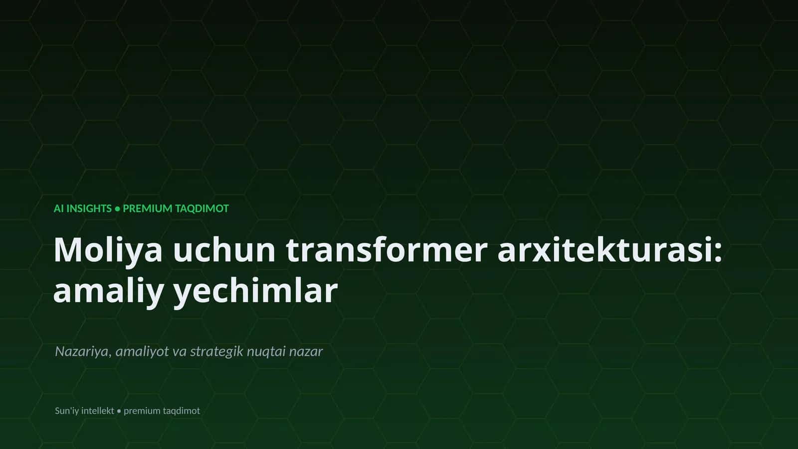 AI INSIGHTS • PREMIUM TAQDIMOT