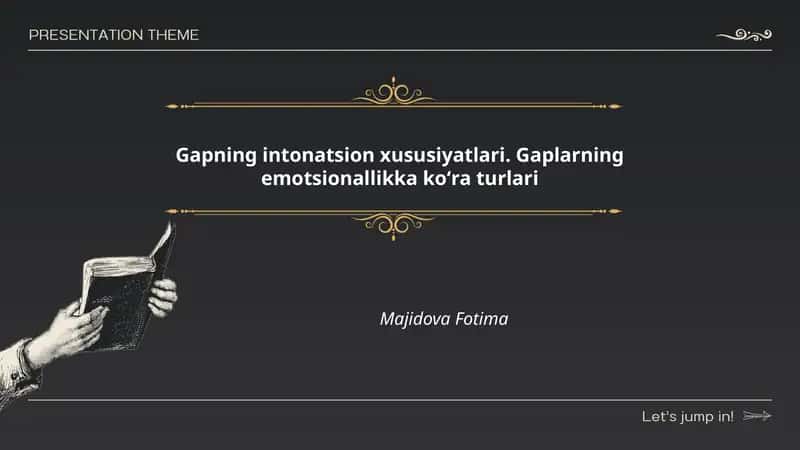 Gapning intonatsion xususiyatlari. Gaplarning emotsionallikka koʻra turlari