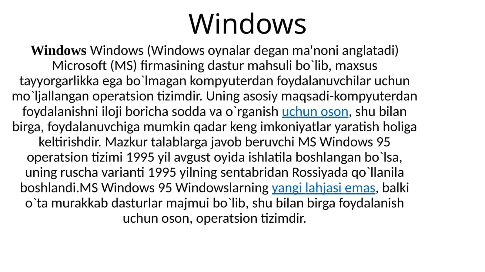Windows