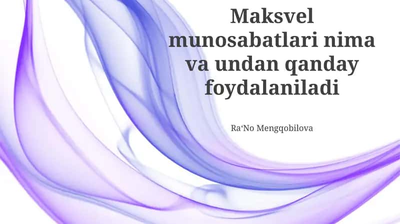 Elektromagnit to'lqinlar va ularning xossalari