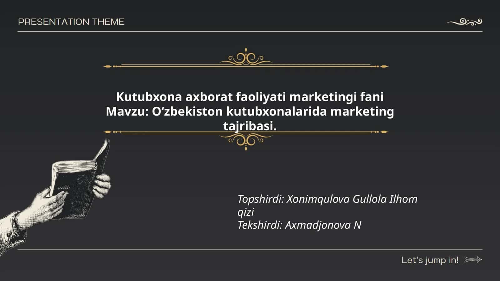 O'zbekiston kutubxonalarida marketing tajribasi