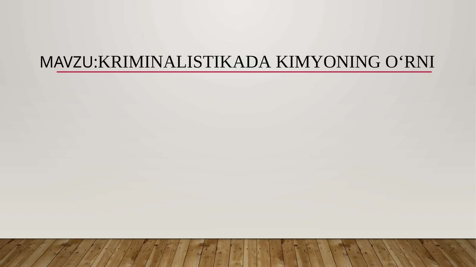 Kriminalistika