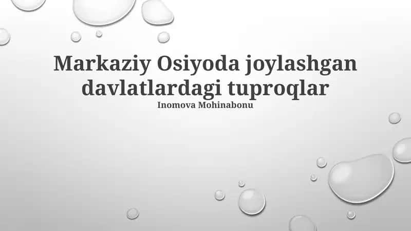 Tuproq Resurslarining Boshqarilishi va Muammolari