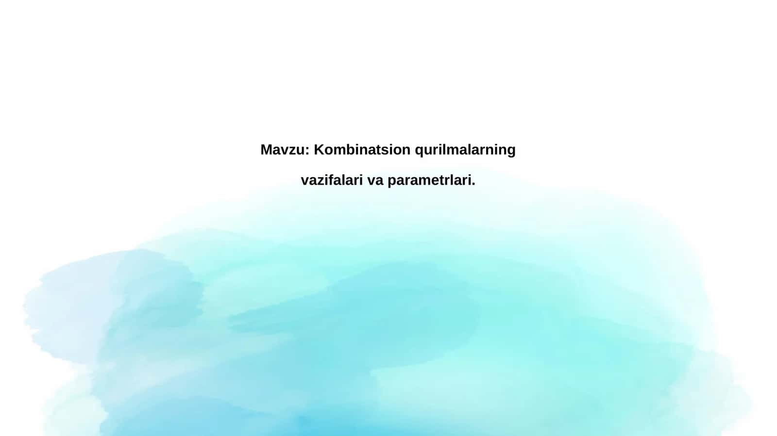 Kombinatsion qurilmalarning vazifalari va parametrlari