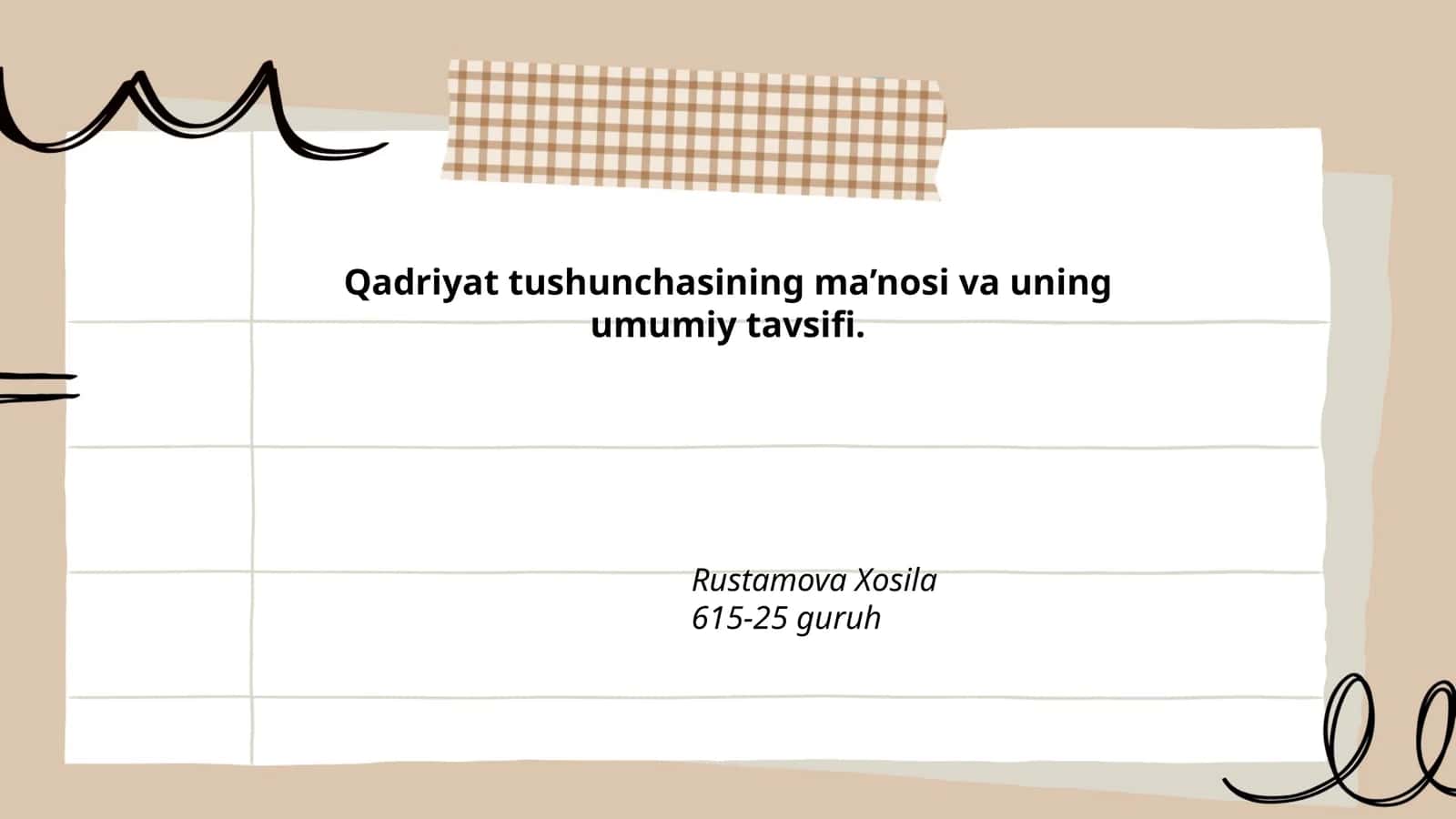Qadriyat Tushunchasi