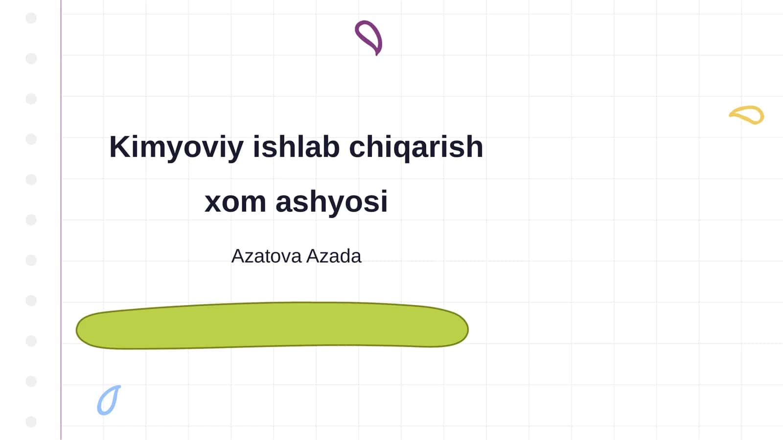 Kimyoviy ishlab chiqarish xom ashyosi