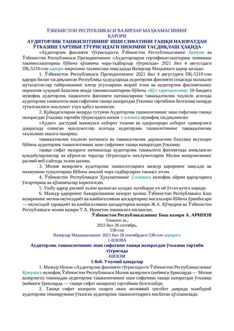 Аудиторлик фаолияти
