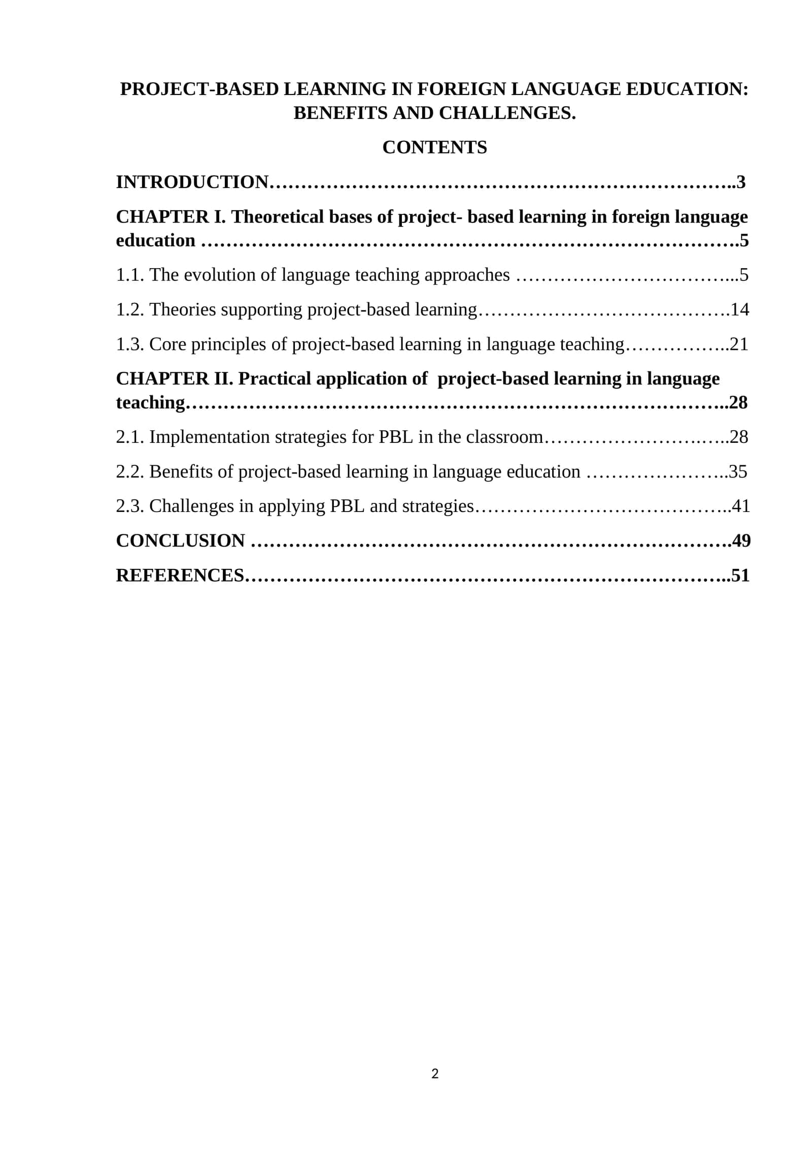 PROJECT-BASED LEARNING IN FOREIGN LANGUAGE EDUCATION: BENEFITS AND CHALLENGES