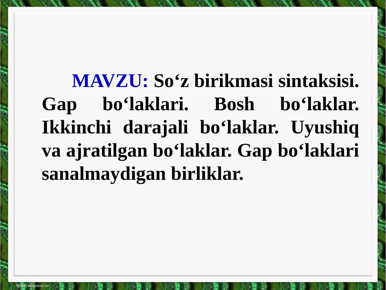So‘z birikmasi sintaksisi