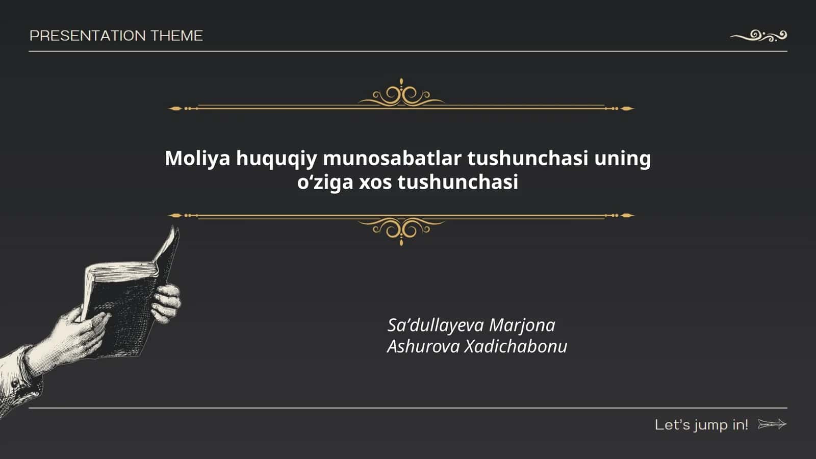 Moliya huquqiy munosabatlar tushunchasi uning oʻziga xos tushunchasi