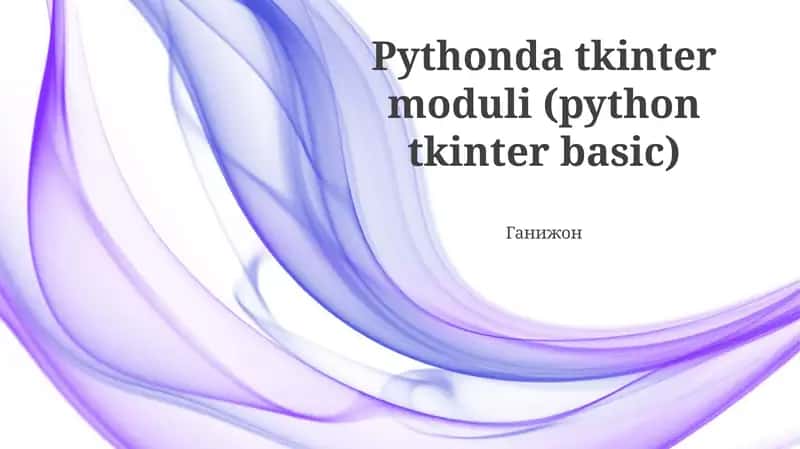 Tkinter moduli