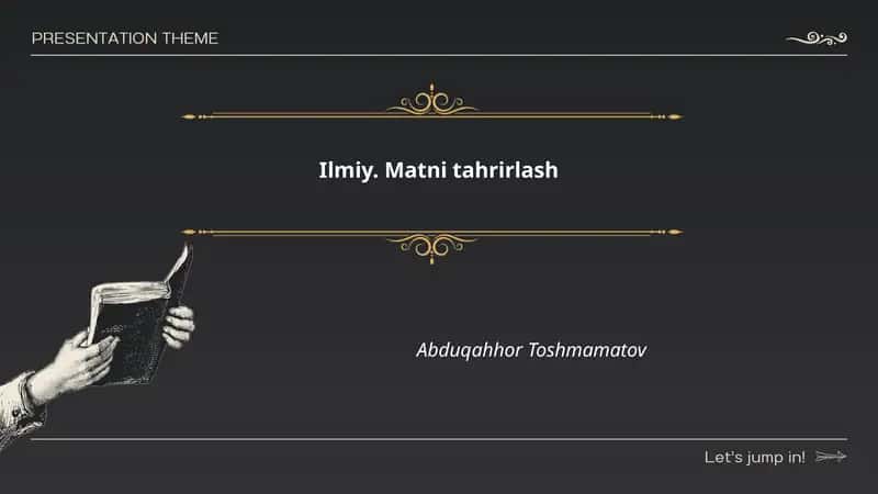 Ilmiy. Matni tahrirlash