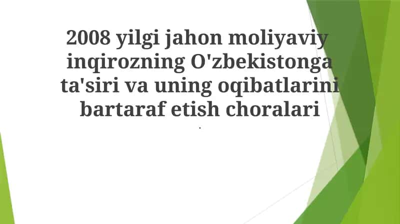 Moliyaviy va Pul-kredit Siyosati Javoblari