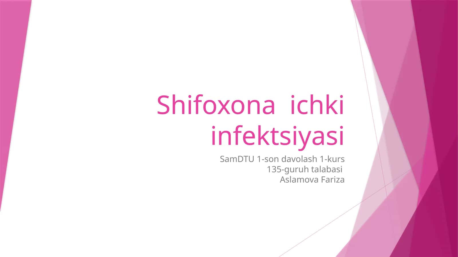 Kasalxonaichiinfeksiyasi