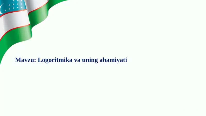 Logoritmikavauningahamiyati