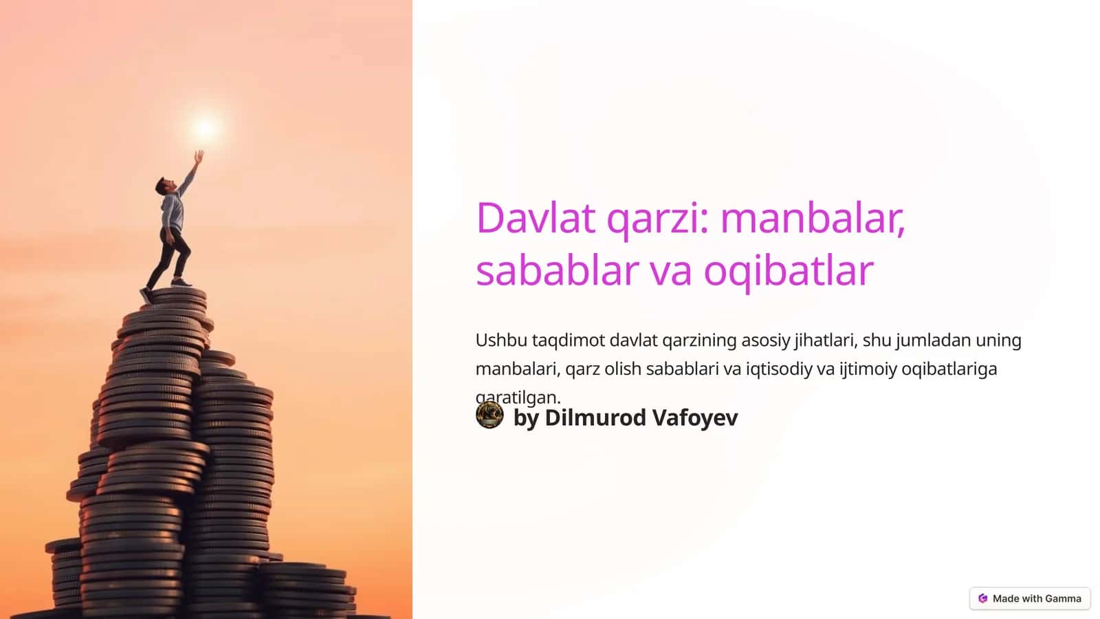 Davlat qarzi: manbalar, sabablar va oqibatlar