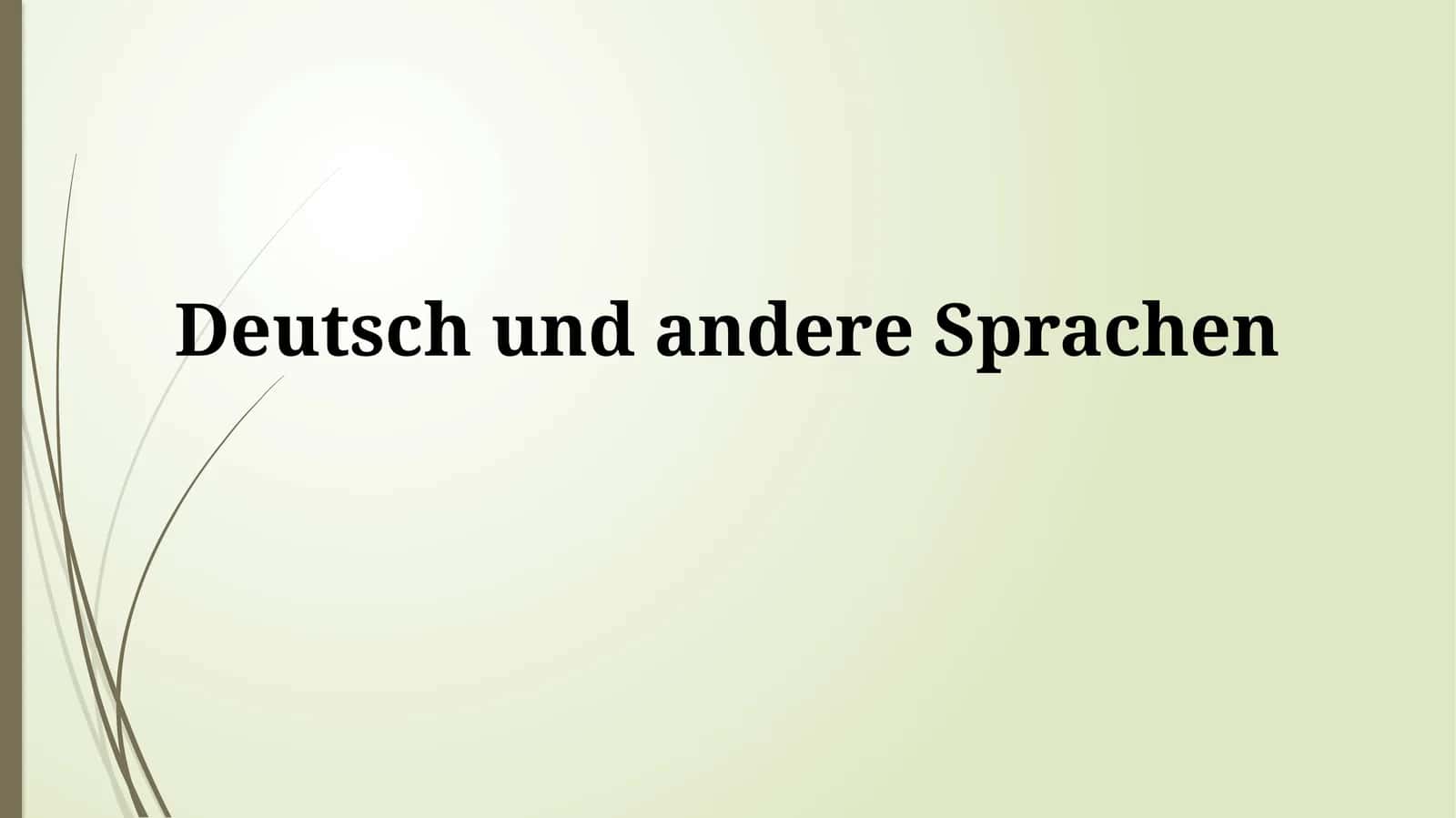 Deutsch undandereSprachen
