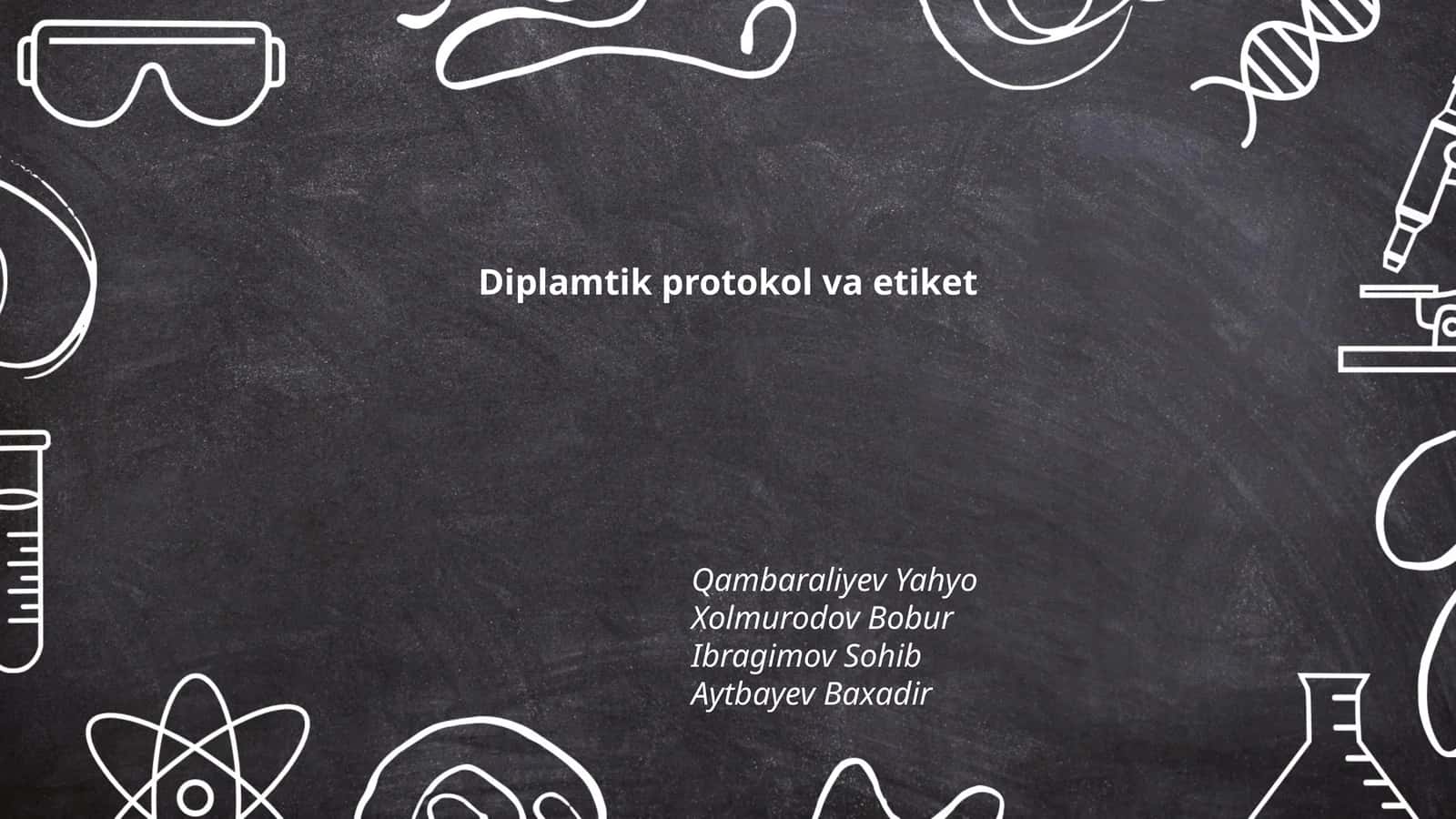 Diplomatik protokol va etiket