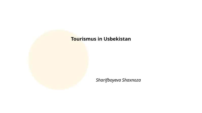 Tourismus in Usbekistan
