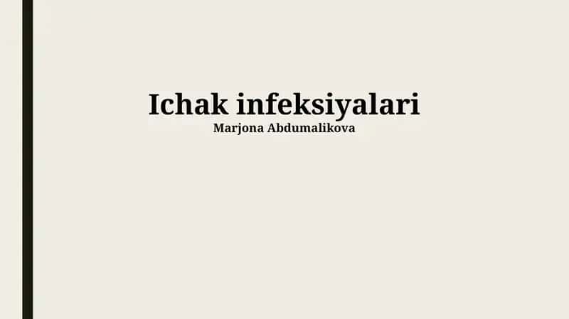 Ichak infeksiyalari