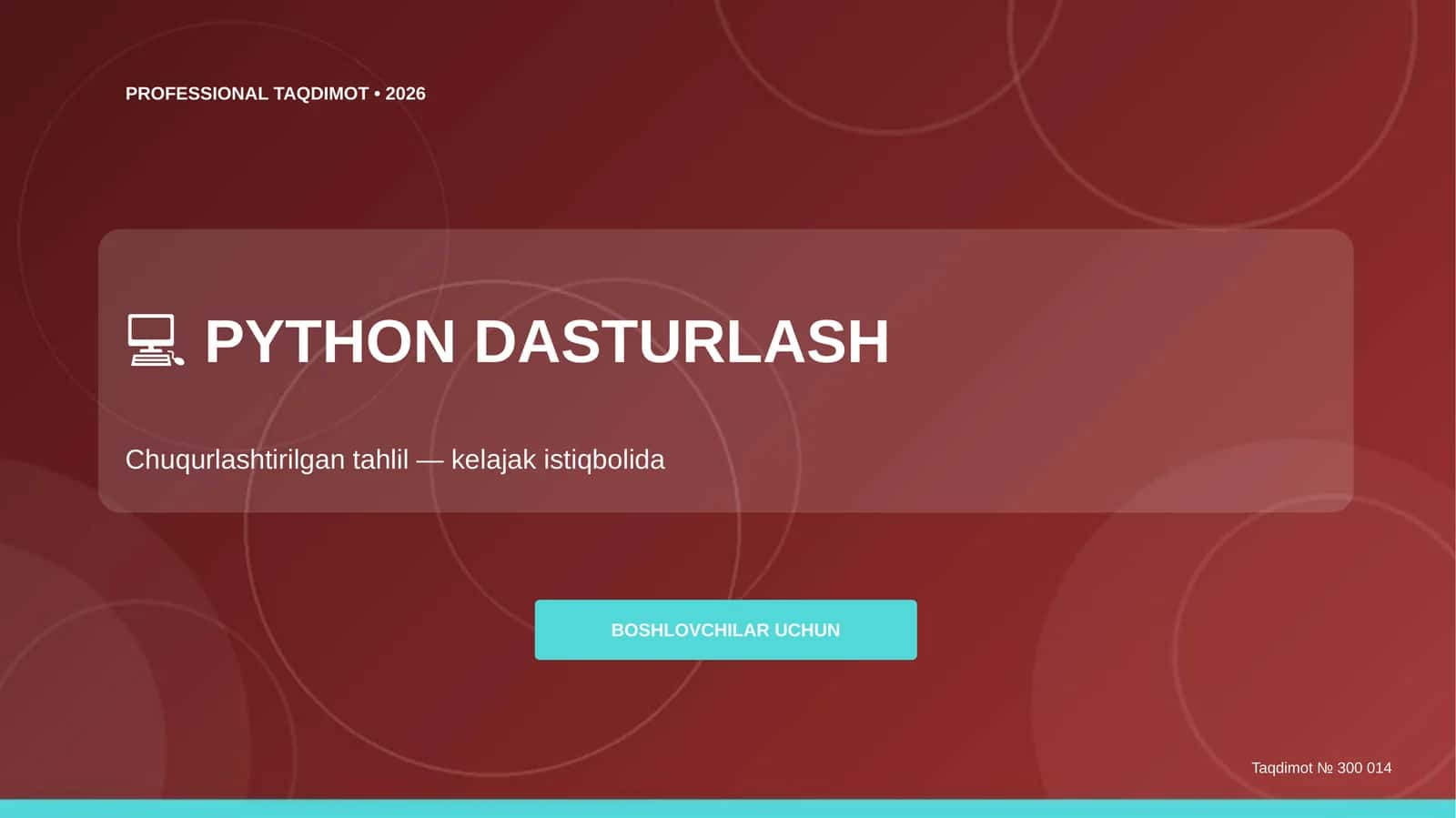 PYTHON DASTURLASH