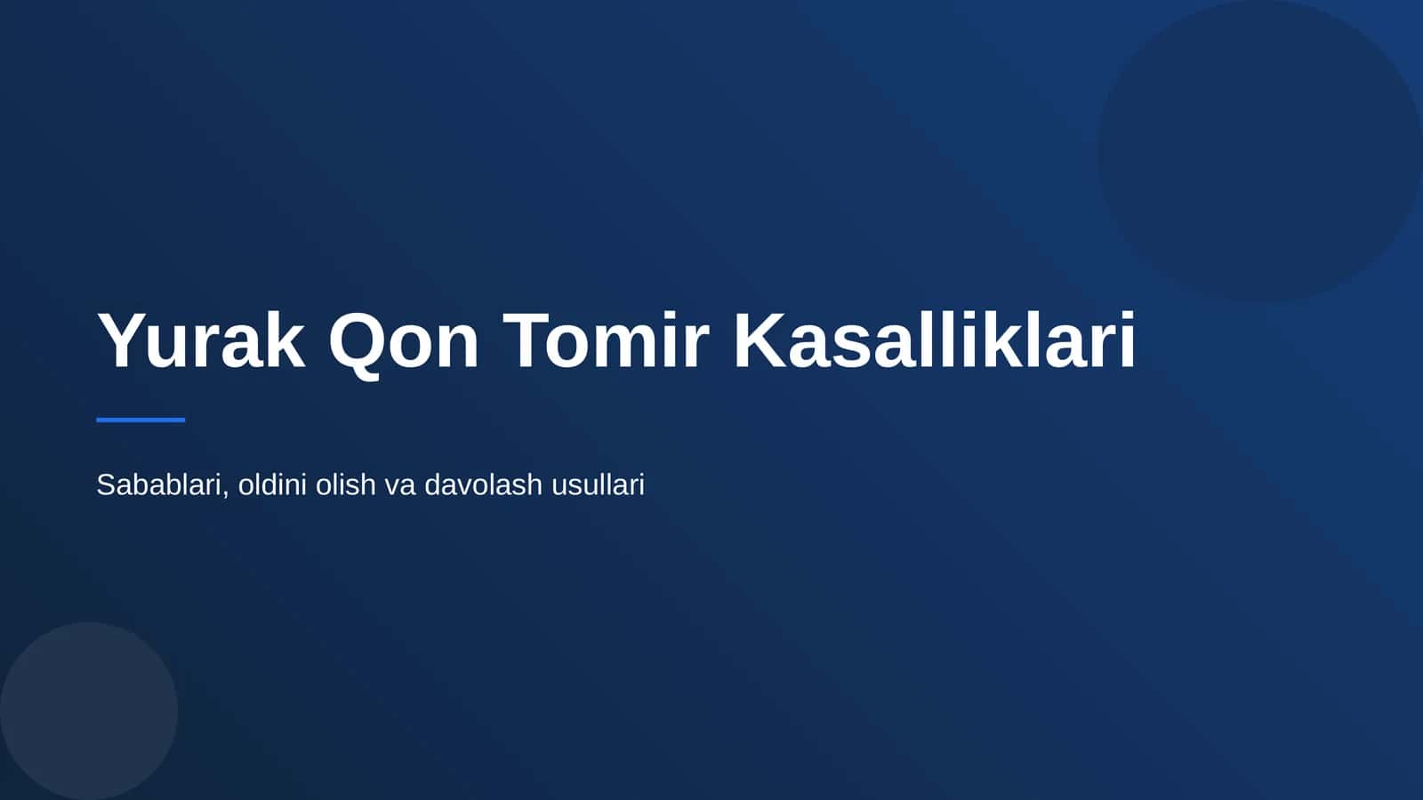 Yurak Qon Tomir Kasalliklari