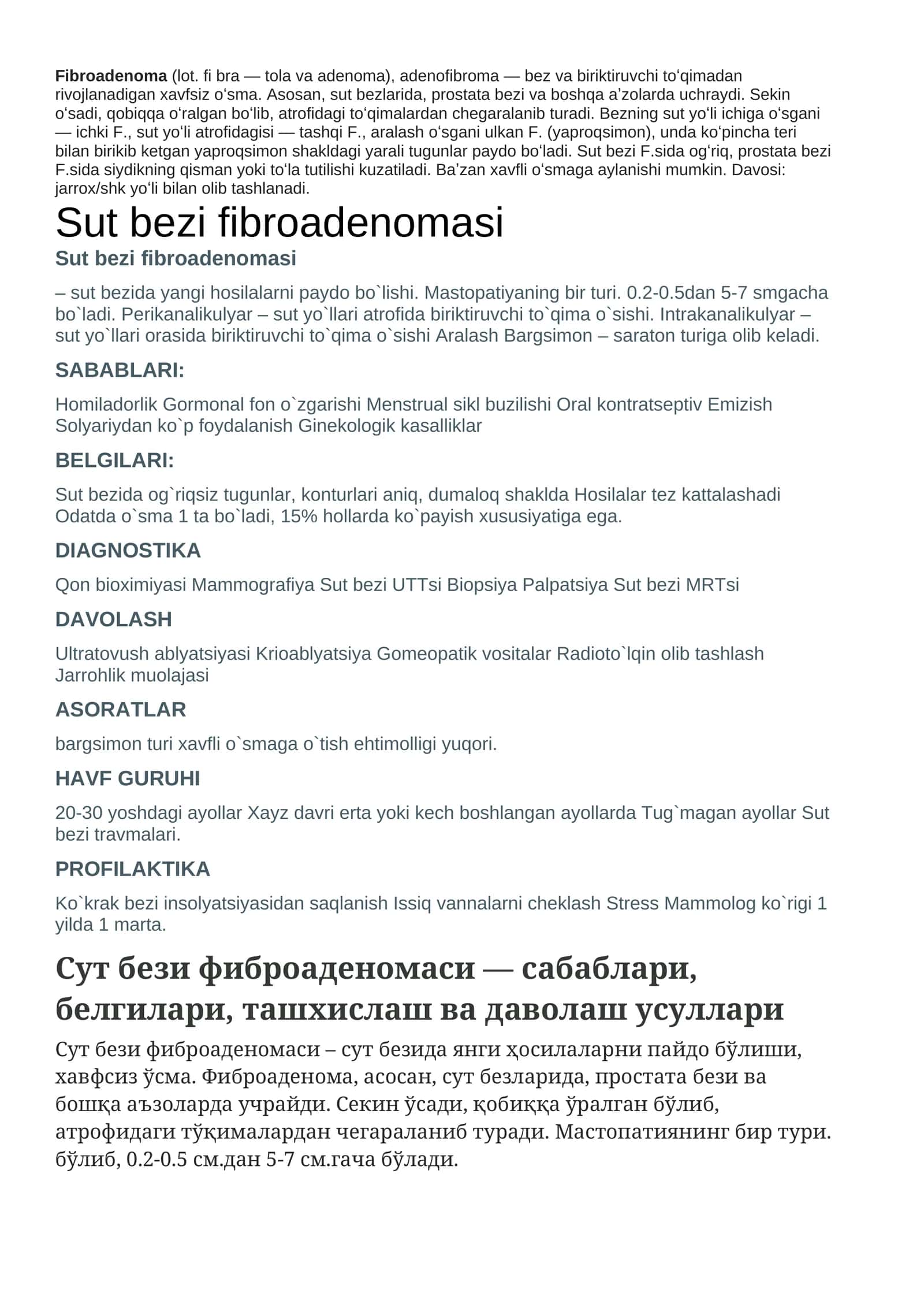 Sut bezi fibroadenomasi