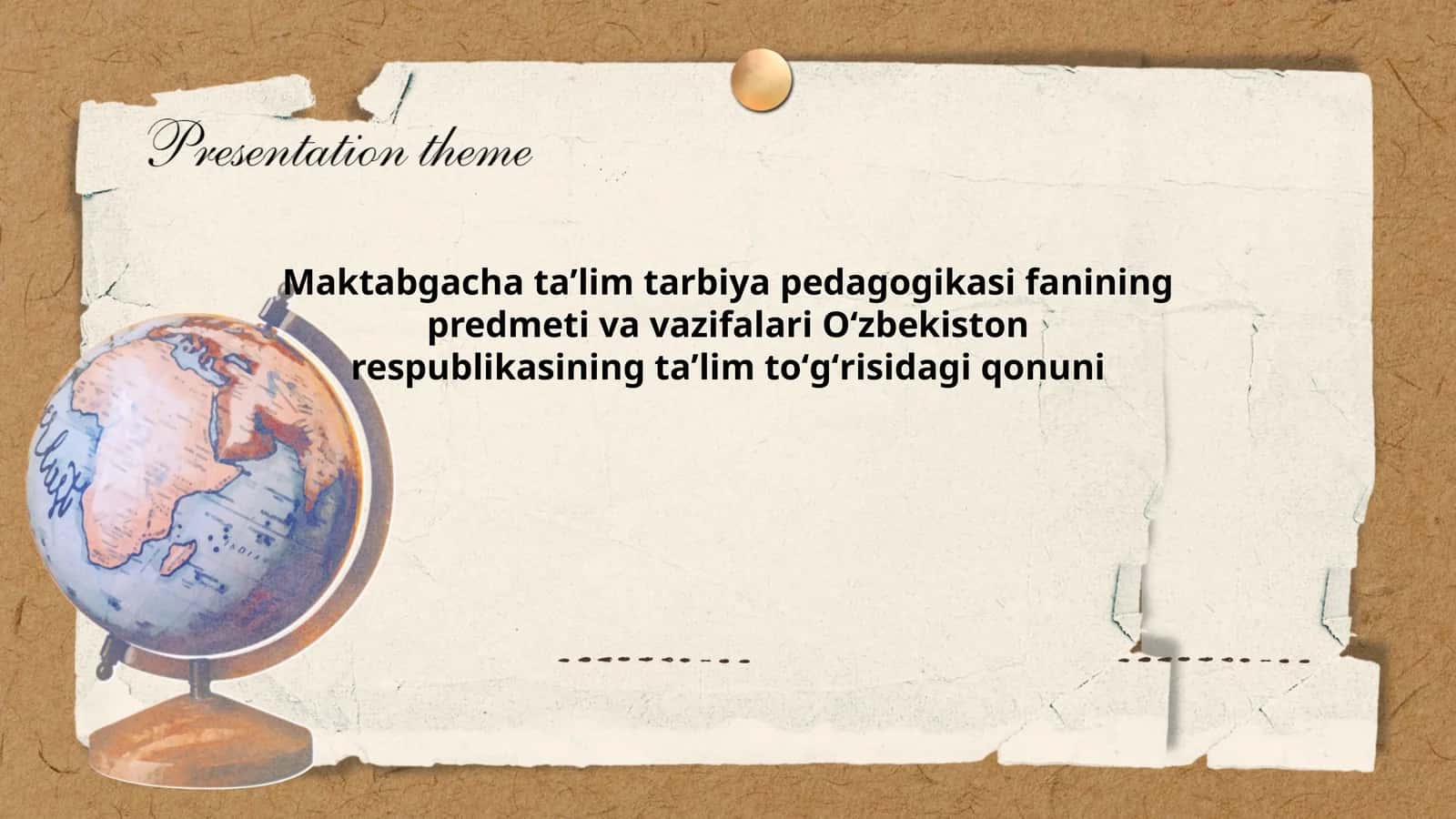 Maktabgacha taʼlim tarbiya pedagogikasi fanining predmeti va vazifalari