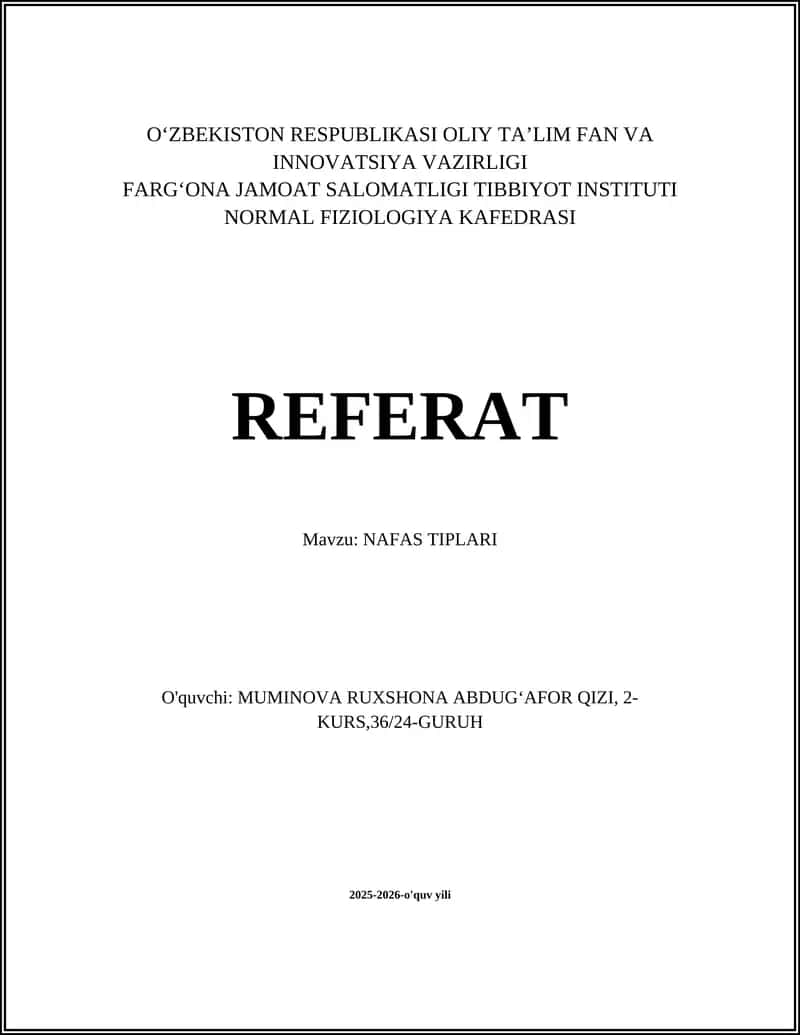 NAFAS TIPLARI