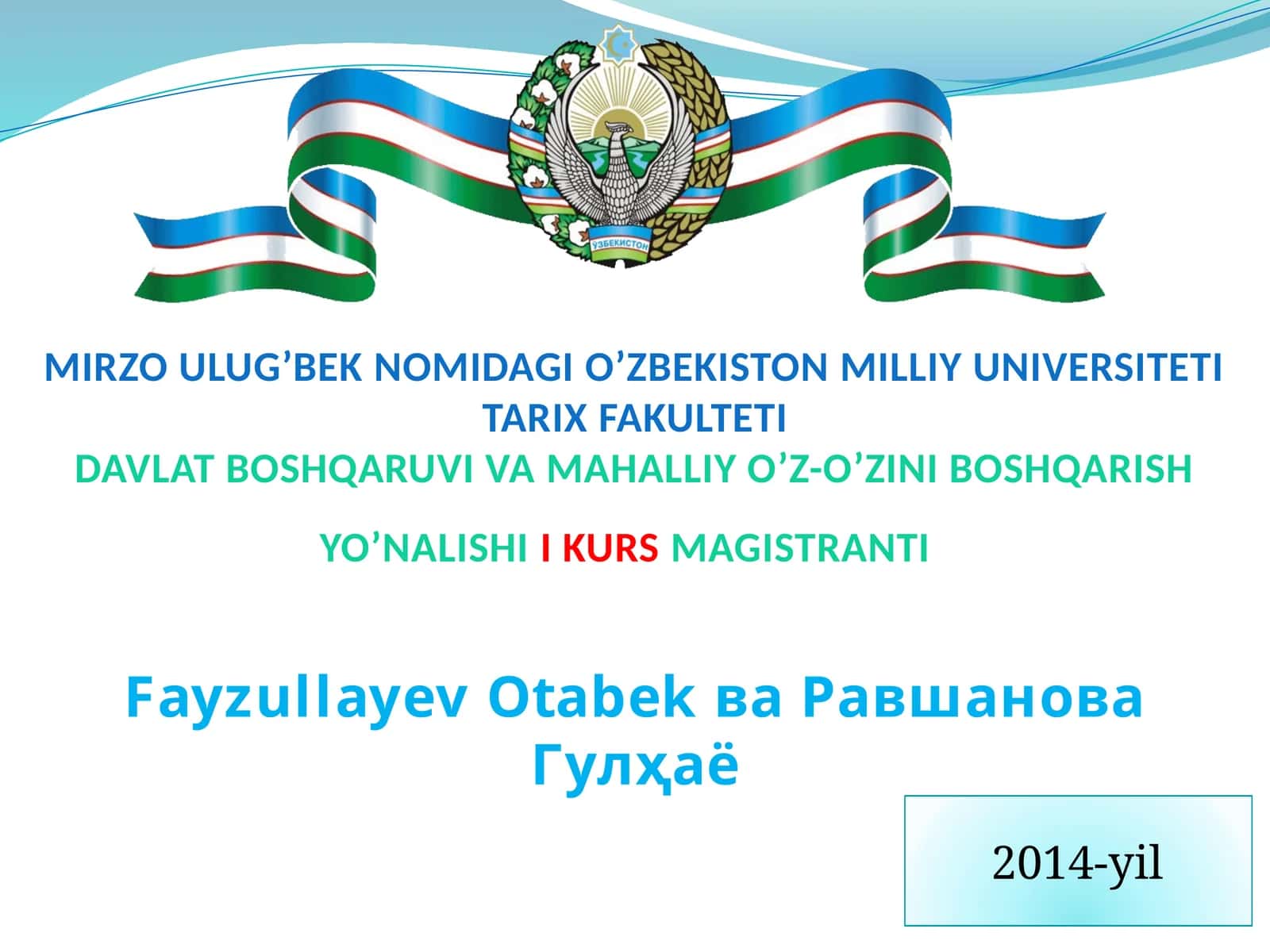 DA-28-Davlat boshqaruv va mahalliy o’z-o’zini boshqarish yo’naliishii kursmagistranti