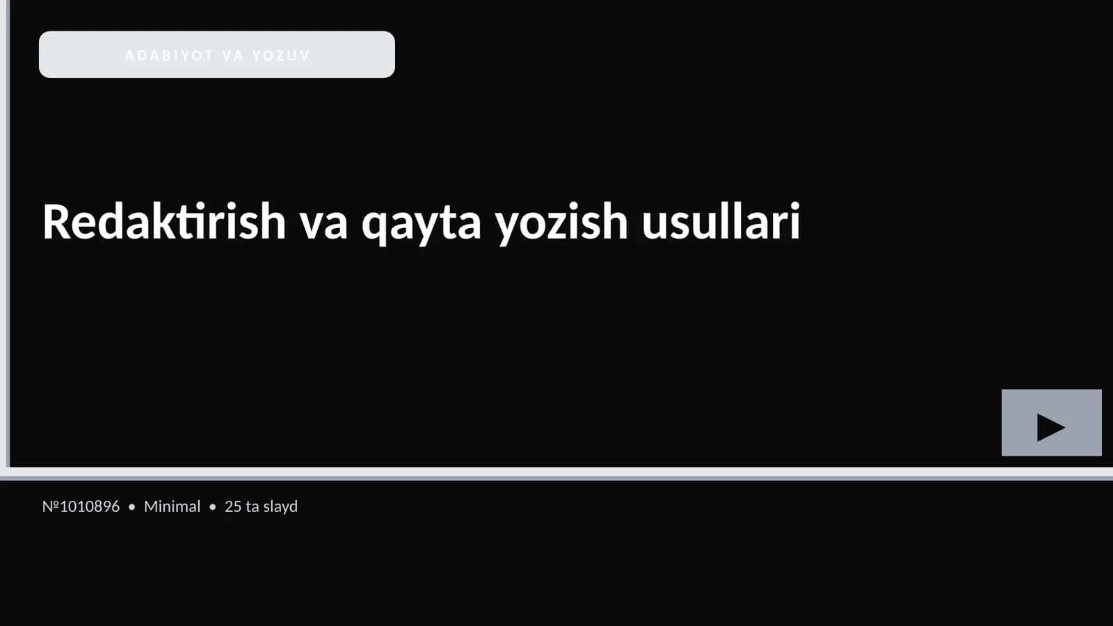 Redaktirish va qayta yozish usullari