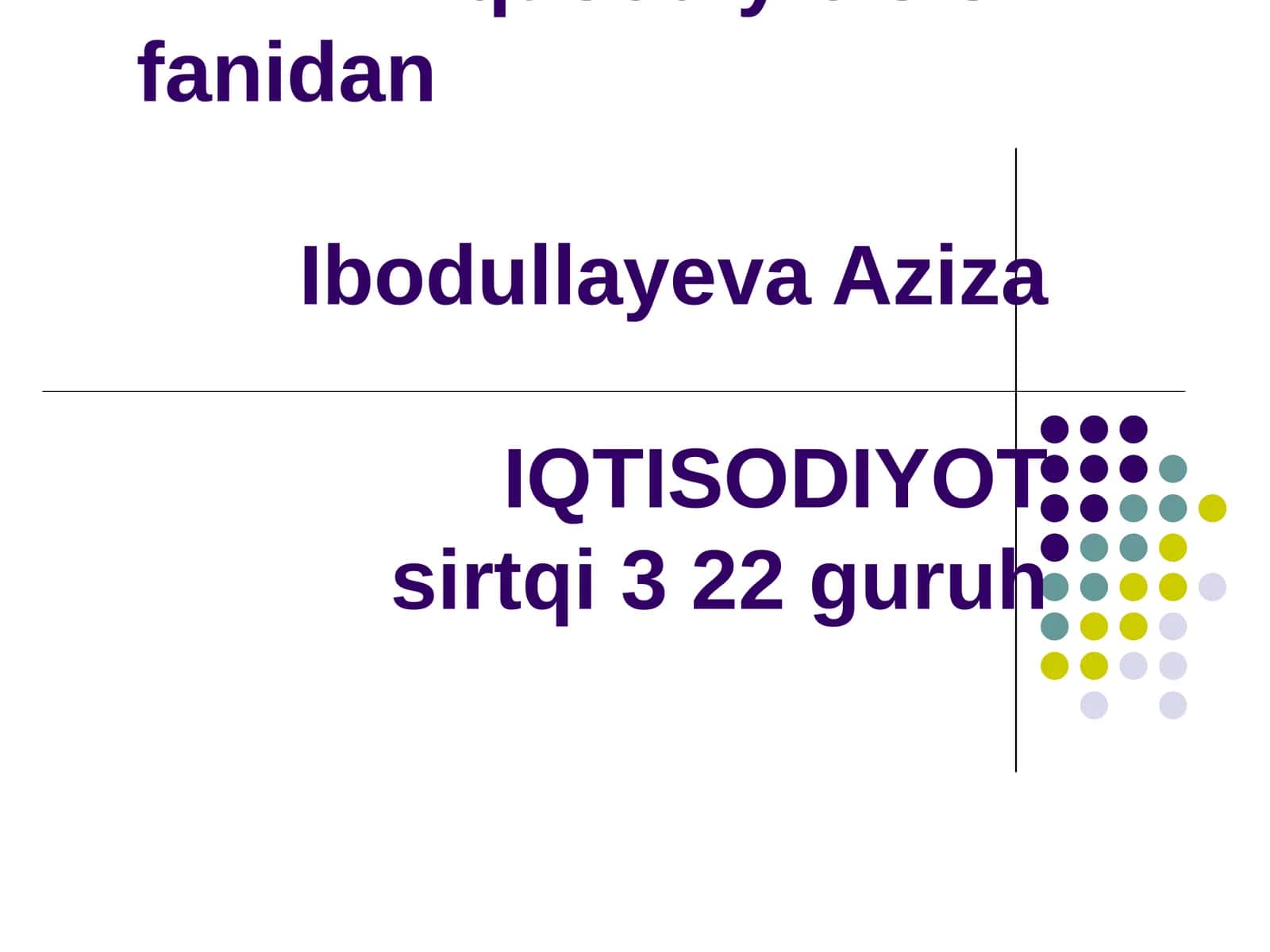 Texnologik jarayonni boshqarishning avtomatlashtirilgan sistemasi