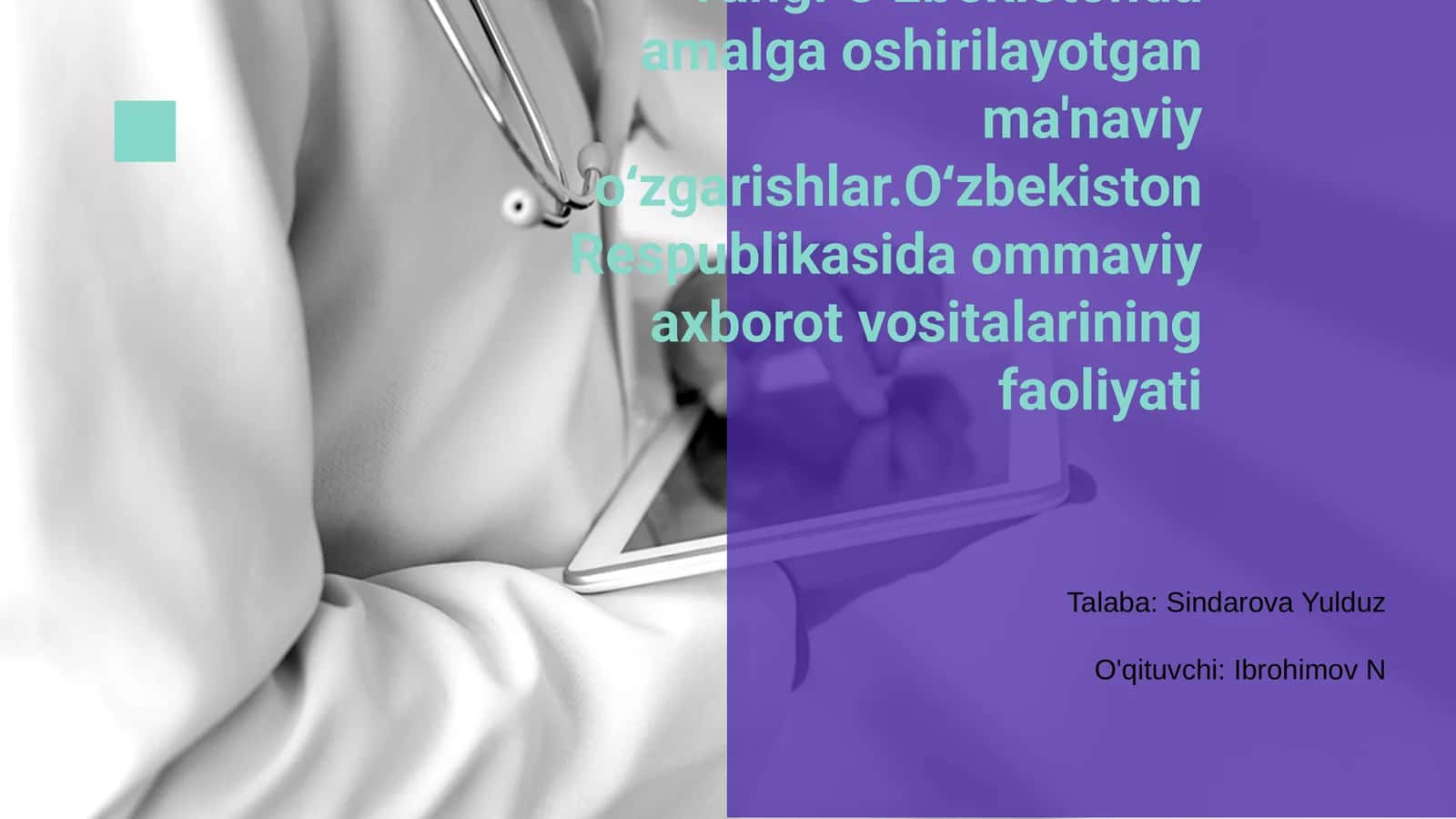Yangi Oʻzbekistonda amalga oshirilayotgan ma'naviy oʻzgarishlar