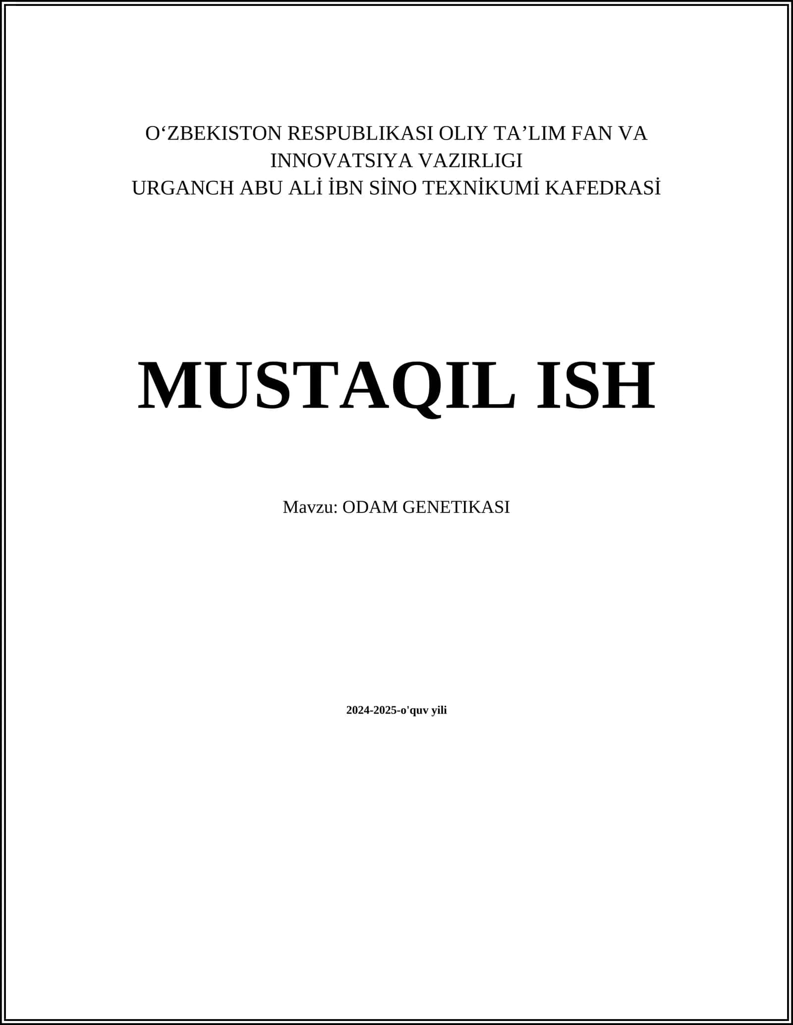 ODAM GENETIKASI