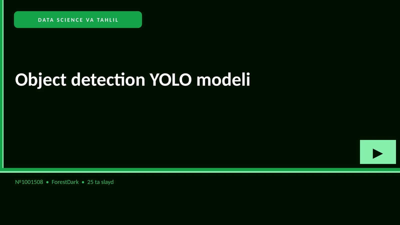 Object detection YOLO modeli