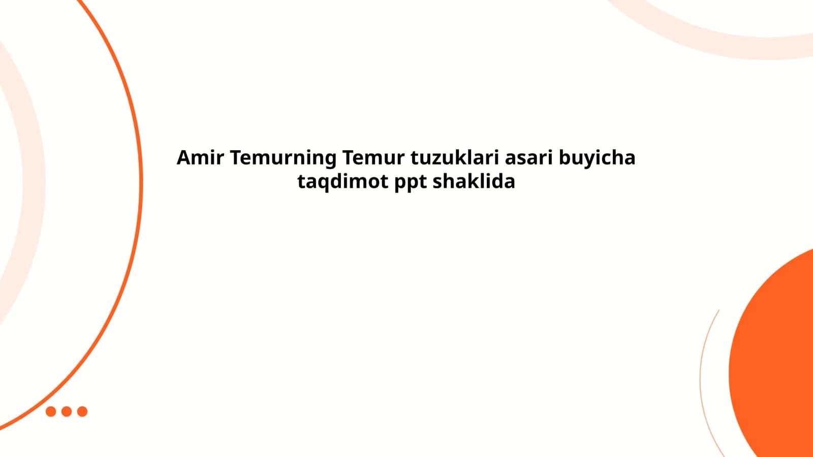 Temur Tuzuklari Asari