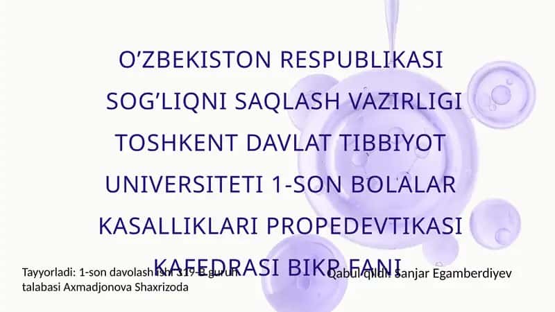 Bolalar kasalliklari propedevtikasi