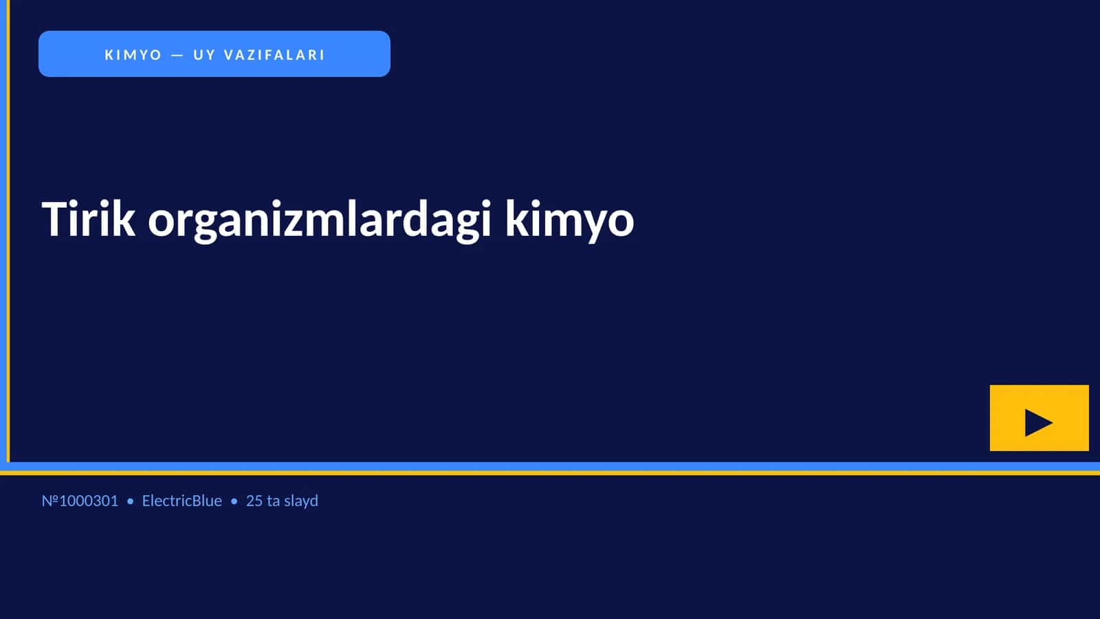 Tirik organizmlardagi kimyo