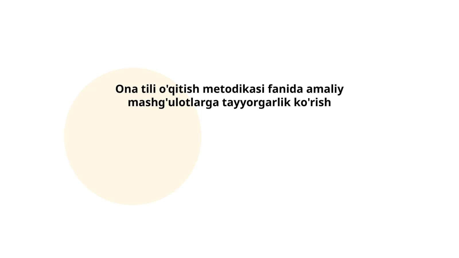 Ona tili o'qitish metodikasi