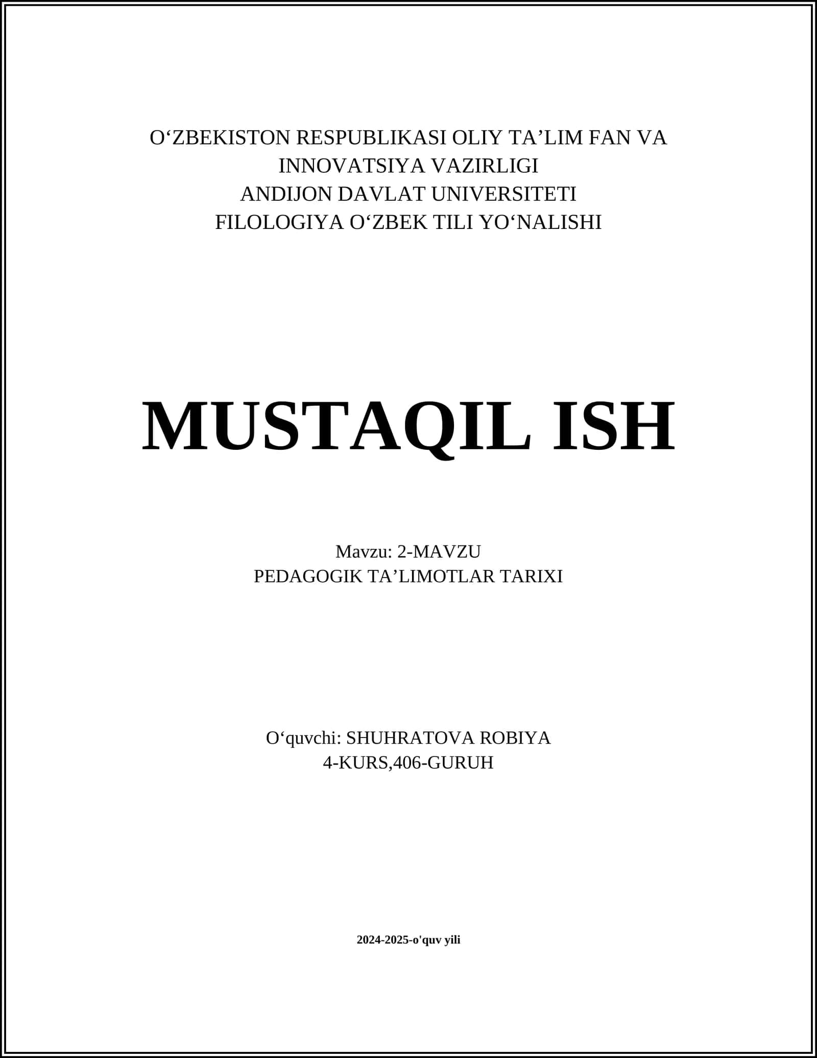Antik davr pedagogik ta'limotlari