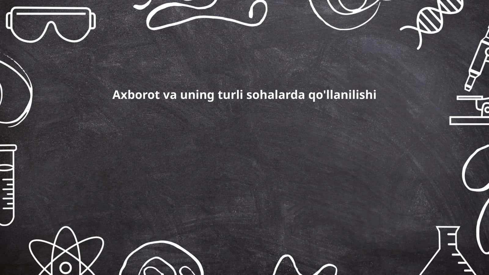 Axborotning ta'rifi va mohiyati